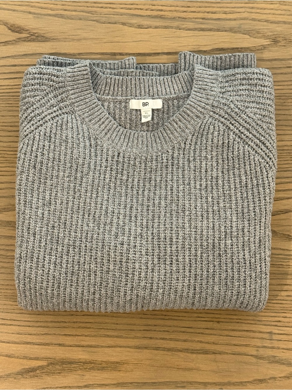 BP Women’s XL Gray Ribbed Knit Crewneck Sweater Nordstrom